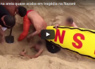 Buraco na Areia quase acaba em tragédia na Nazaré